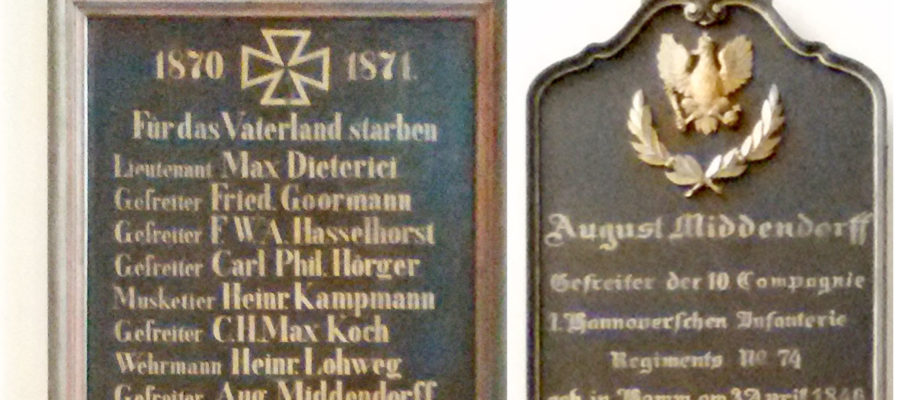 Gedenktafel Pauluskirche Hamm