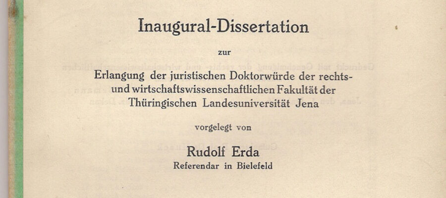 Dissertation Rudolf Erda